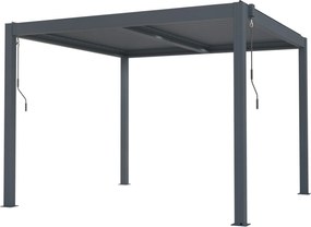 Bioklimatická pergola G21 Austin 3x3 m, antracitová hliníková