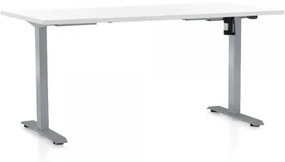 Výškovo nastaviteľný stôl OfficeTech A 160 x 80 cm, šedá podnož