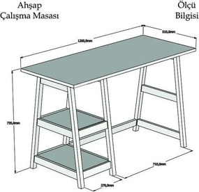 Pracovný stôl Perla Walnut