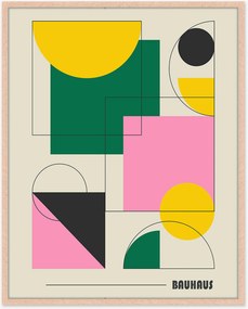Nástenná dekorácia v ráme Abstract Bauhaus