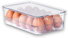 Úložný box na vajíčka, organizér na 15ks vajec, akryl transparentný