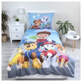 Modré bavlnené detské obliečky na jednolôžko 140x200 cm Paw Patrol – Jerry Fabrics