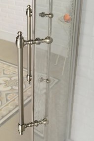 Gelco Gelco, ANTIQUE štvrťkruhová sprchová zástena 1000x1000mm, 2 dvere, číre sklo, bronz, GQ5210C