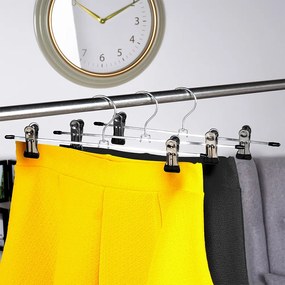 VILDE Kovové vešiaky s klipom na nohavice a sukne, sada 3ks (strieborné)