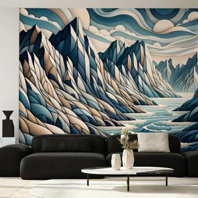 Fototapeta - Divoká rieka medzi horami (147x102 cm)