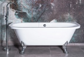 Voľne stojaca akrylátová vaňa k stene REA KORFU 170x77 cm biela
