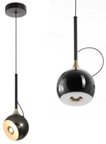 Toolight Toolight, LED závesné svietidlo 7W, 490lm, G087-1CP, čierny chróm, OSW-09704