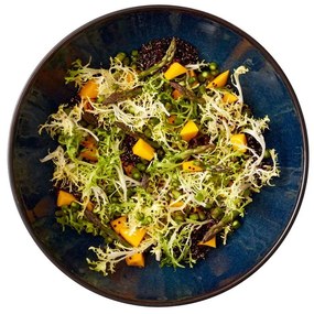 Čierna/modrá misa z kameniny ø 30 cm Gastro Dark Blue/Black – Bitz