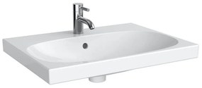 GEBERIT Acanto závesné umývadlo s otvorom, s prepadom, 650 x 482 mm, biela, s povrchom KeraTect, 500.621.01.8