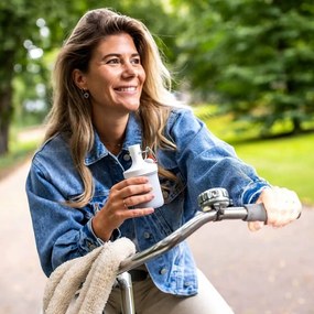 Koziol Fľaša na vodu PLOPP TO GO MINI, 200 ml, sivá