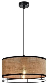 Závesný luster na lanku ARDI 1xE27/40W/230V hnedá/čierna