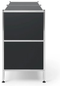 Kovová nízka skrinka »CN3« so 4 zásuvkami, čierna