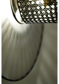 Duolla - Nástenné svietidlo TOKYO RATTAN 1xE27/15W/230V pr. 50 cm strieborná/čierna