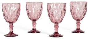Sada štyroch pohárov LUNO ružové 748219 340 ml (4 ks)