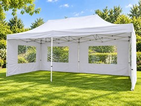 záhradný párty stan zelený 3 x 6 m + bočné diely