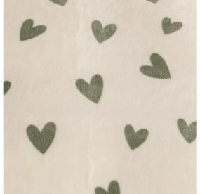 Mikroplyšové obliečky HEARTINO krémové Rozmer obliečky: 70 x 90 cm | 140 x 200 cm