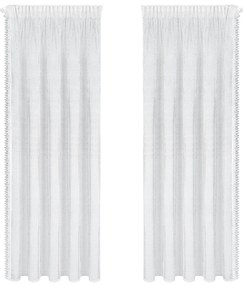 ZÁCLONA NA PÁSKE ALEX, SADA 2KS 140X270 CM BIELA
