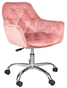 Kancelárska stolička Q-190 VELVET Farba: Ružová
