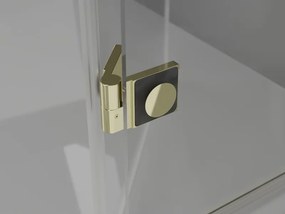 Mexen Lunar Duo, výklopný sprchový kút 120 x 120 cm, 8mm číre sklo, zlatý profil, 834-120L-120P-50-00