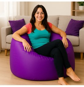 Sedací vak hruška fialová EMI