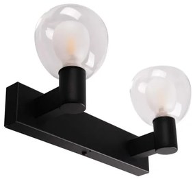 Kúpeľňové nástenné svietidlo POLA 2xG9/5W/230V IP44 čierne/číre