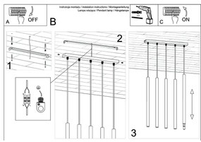Sollux SL.1269 - Luster na lanku PASTELO 5xG9/8W/230V drevo