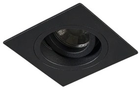 Sada 6 moderných zapustených bodových svetiel čierna 9,3 cm otočné a naklápacie - Chuck