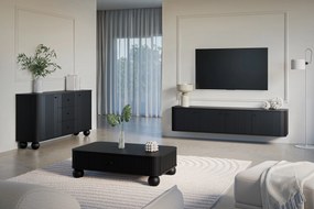 Konferenčný stolík Vespera 103x60 cm - čierna / čierne nohy