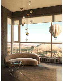 MAXLIGHT P0575 - LED Luster na lanku PALLONCINI 2xLED/3W/230V pr. 12 cm béžová