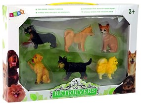 Lean Toys Sada 6 figúrok – Psy rôznych plemien