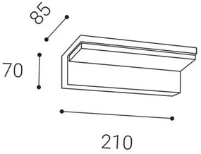 LED2 - LED Vonkajšie svietidlo so senzorom HUGO LED/9W/230V IP54 3000K/4000K