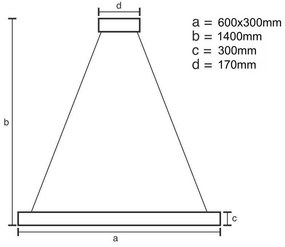 Moderné svietidlo NEDES LED svietidlo + diaľkový ovládač 80W J6308/C