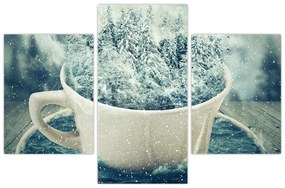 Obraz - Zimný svet v hrnčeku (90x60 cm)