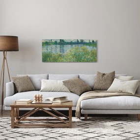Obraz - Claude Monet, Banks of the Seine, reprodukcia (120x50 cm)