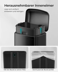 Odpadkový kôš 30 l SONGMICS LTB01BK