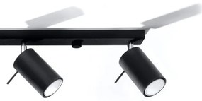 Sollux SL.0332 - Bodové svietidlo RING 4L 4xGU10/10W/230V čierna