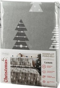 VIANOČNÉ FLANELOVÉ OBLIEČKY LENON 200X220 CM, 2 KS 70X80 CM VZOROVANÉ