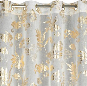 ZÁCLONA NA KRÚŽKOCH DELIA 140X250 CM LISTY