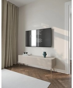 TV skrinka/stolík Oglio O5  (sivobéžová + zlatá). Vlastná spoľahlivá doprava až k Vám domov. 1100661