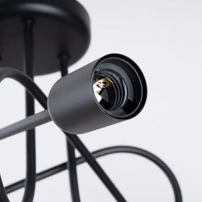 Sollux SL.1434 - Prisadený luster LOOP 3xE27/15W/230V čierna