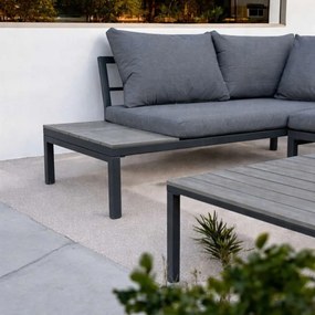 Záhradný rohový set - sivý