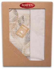 Obliečky zo zmesi bavlny a ľanu Monstera, 220 x 200 cm, 2 ks 70 x 80 cm