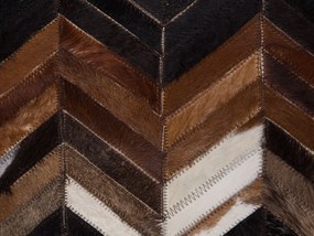 Kožený koberec 160 x 230 cm hnedý BALAT Beliani