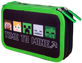 Školský peračník trojposchodový Minecraft Time to mine