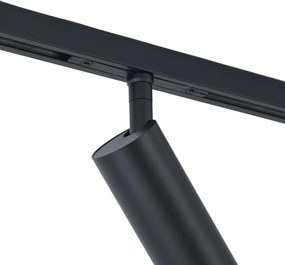 Moderný reflektor čierny pre 1-fázový koľajnicový systém GU10 35mm - Slimline Uzzy
