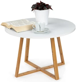 Moderný škandinávsky konferenčný stolík 60 cm Bambus