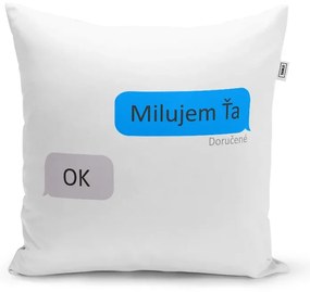 Sablio Vankúš Milujem ťa, OK: 40x40 cm