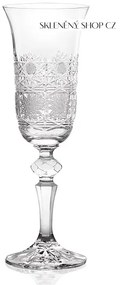 Aurum Crystal Brúsené poháre na sekt LAURA 150 ml, 6 ks