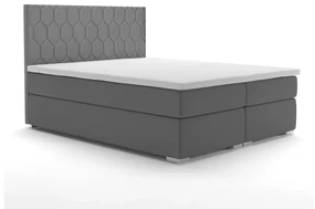 Manželská posteľ Boxspring 180 cm Piranno (tmavosivá) (s úložným priestorom). Akcia -20%. Vlastná spoľahlivá doprava až k Vám domov. 1044294