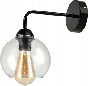 BERGE LOFT LED nástenné stropné svietidlo 1x E27 priehľadná sklenená guľa